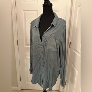Torrid Lightweight Distressed Button Down Top Plus Size 3